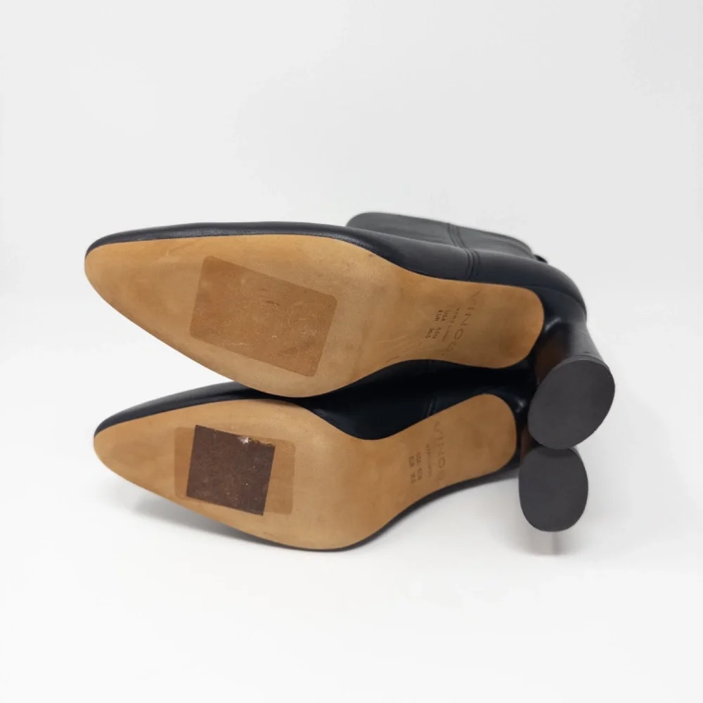 Vince Hillside Black Booties Heels Womens US 6.5 EU 36.5 - Picture 5 of 5